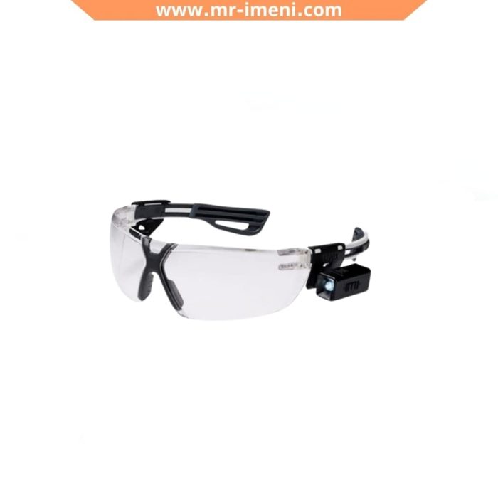 چراغ LED روی عینک ایمنی uvex