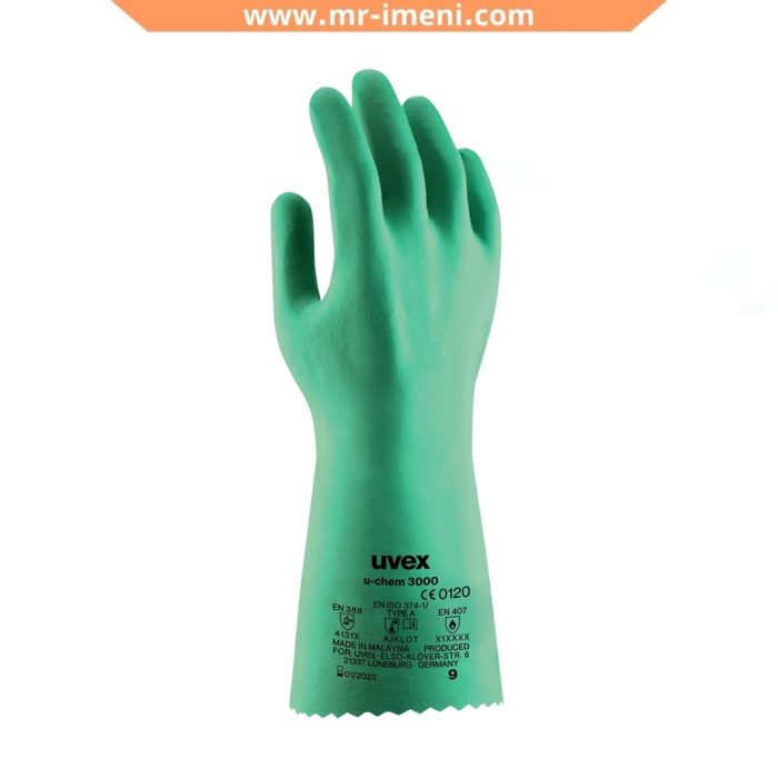 دستکش ضد اسید uvex مدل u-chem 3000