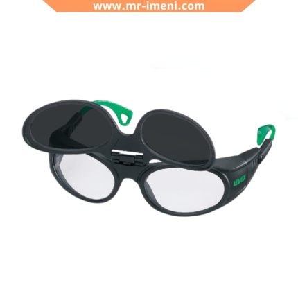 عینک ایمنی جوشکاری دو جداره uvex مدل 9104(flip-up)