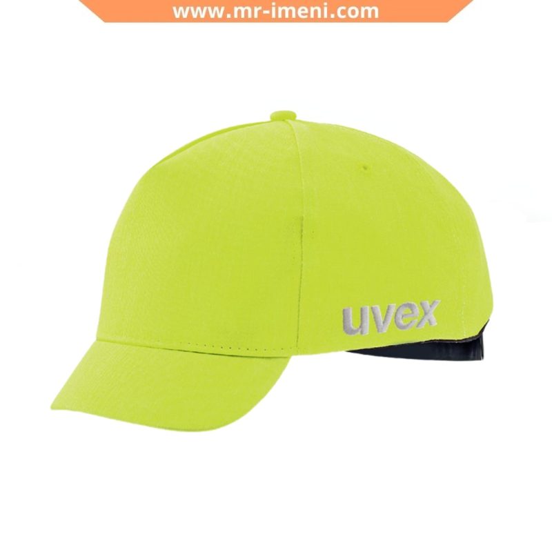 کلاه بامپ کپ نقاب کوتاه زرد uvex مدل u-cap sport hi-viz