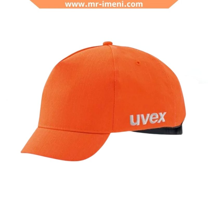کلاه بامپ کپ نقاب کوتاه نارنجی uvex مدل u-cap sport hi-viz