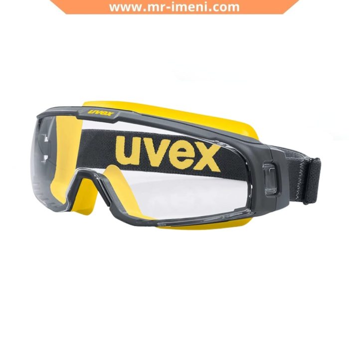 عینک ایمنی گاگل لنز شفاف uvex مدل u-sonic