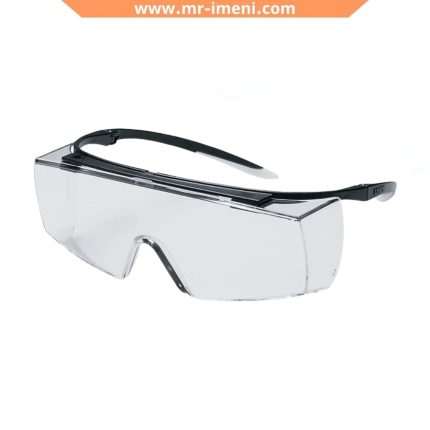 عینک ایمنی روی عینکی لنز شفاف uvex مدل super f OTG